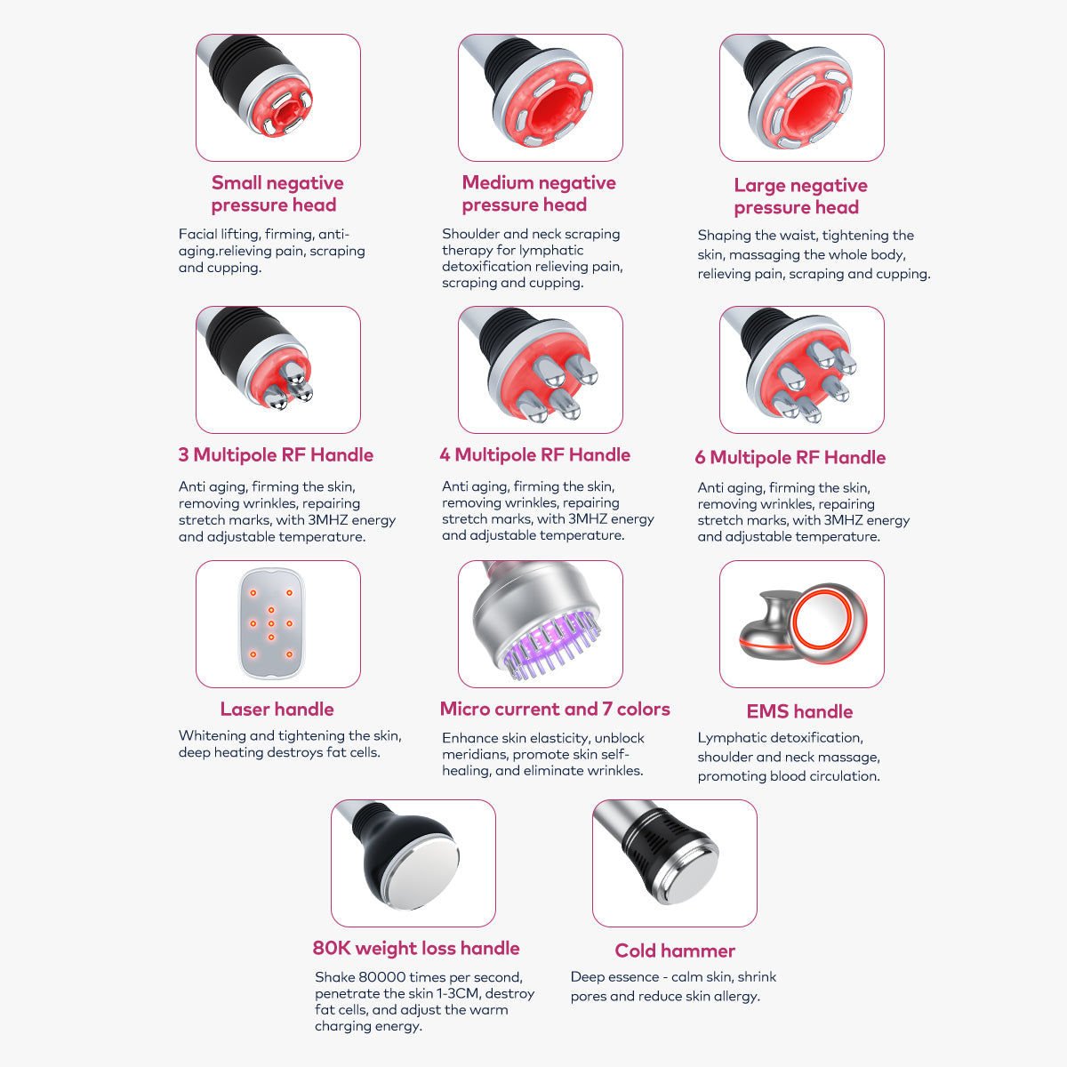 SQ154A Max 11-in-1 80K Ultrasonic Cavitation & RF Machine with Laser Pads