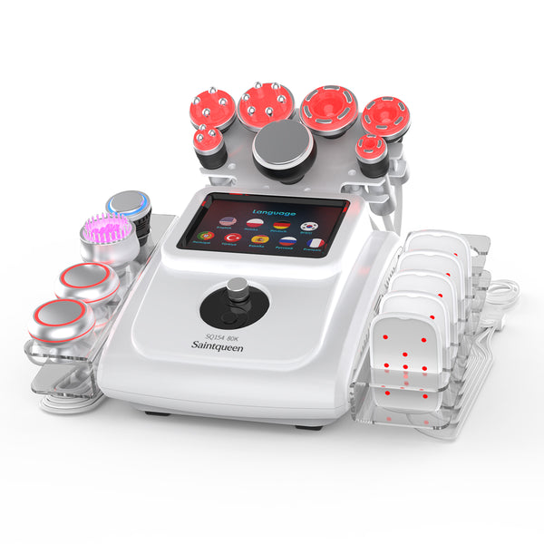 SQ154A Max 11-in-1 80K Ultrasonic Cavitation & RF Machine with Laser Pads