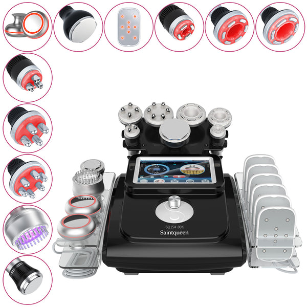 SQ154C Max 11-in-1 80K Ultrasonic Cavitation & RF Machine with Laser Pads