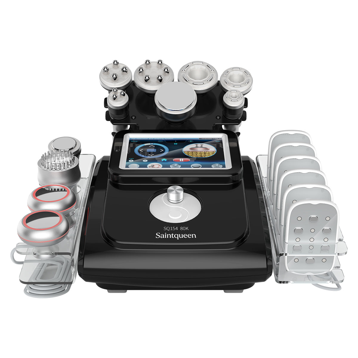 SQ154D Max 11-in-1 80K Ultrasonic Cavitation & RF Machine with Laser + Microcurrent Pads