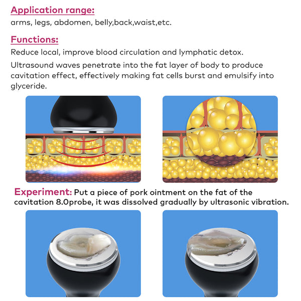 SQ154D Max 11-in-1 80K Ultrasonic Cavitation & RF Machine with Laser + Microcurrent Pads