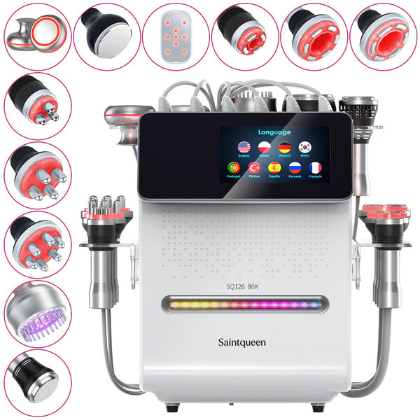 SQ126A Max 11-in-1 80K Ultrasonic Cavitation & RF Machine with Laser Pads
