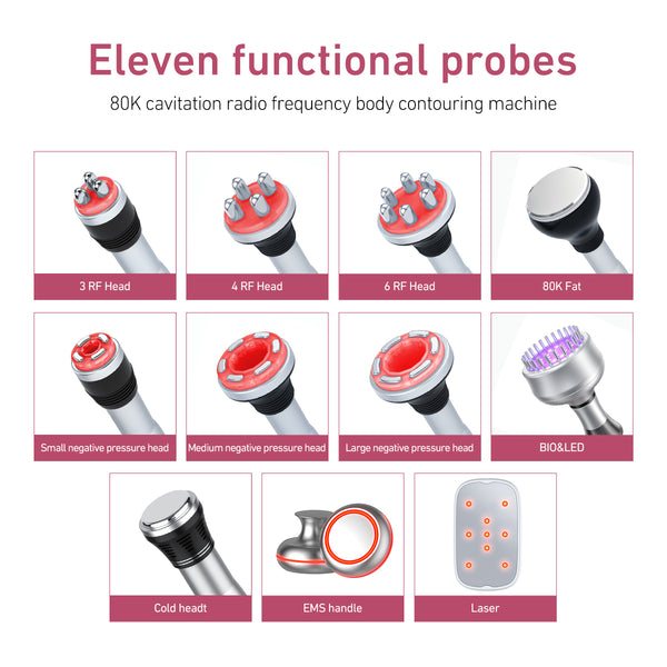 SQ126A Max 11-in-1 80K Ultrasonic Cavitation & RF Machine with Laser Pads