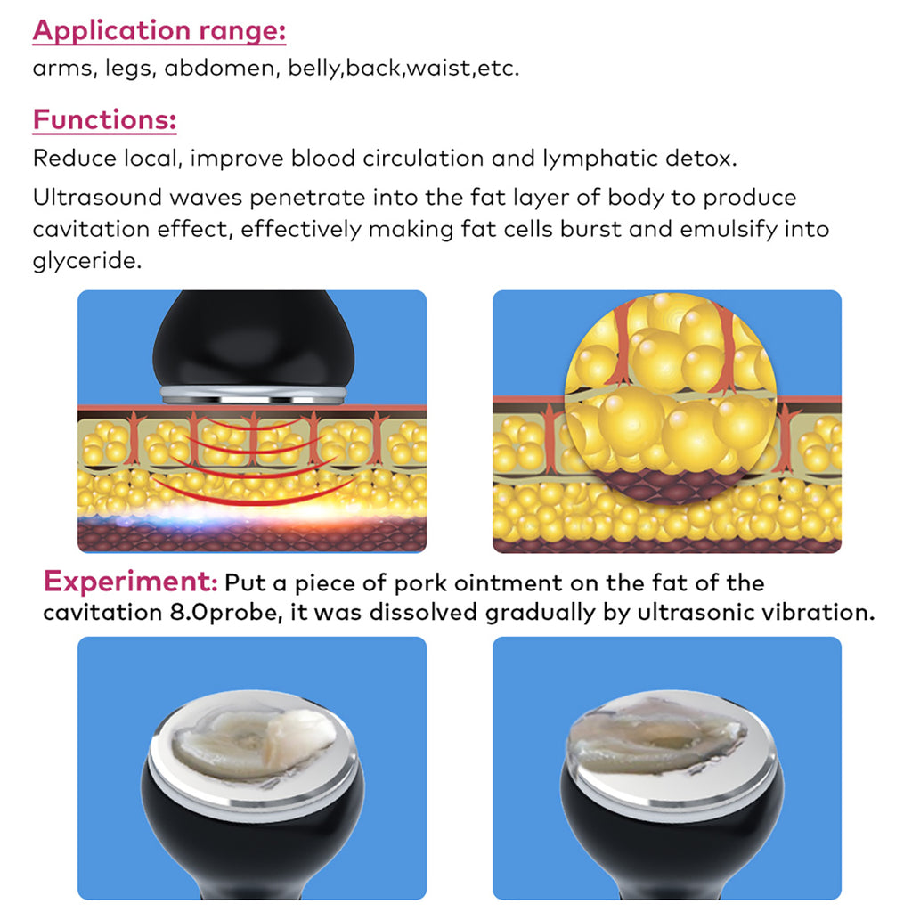 SQ126B Max 11-in-1 80K Ultrasonic Cavitation & RF Machine with Laser + Microcurrent Pads