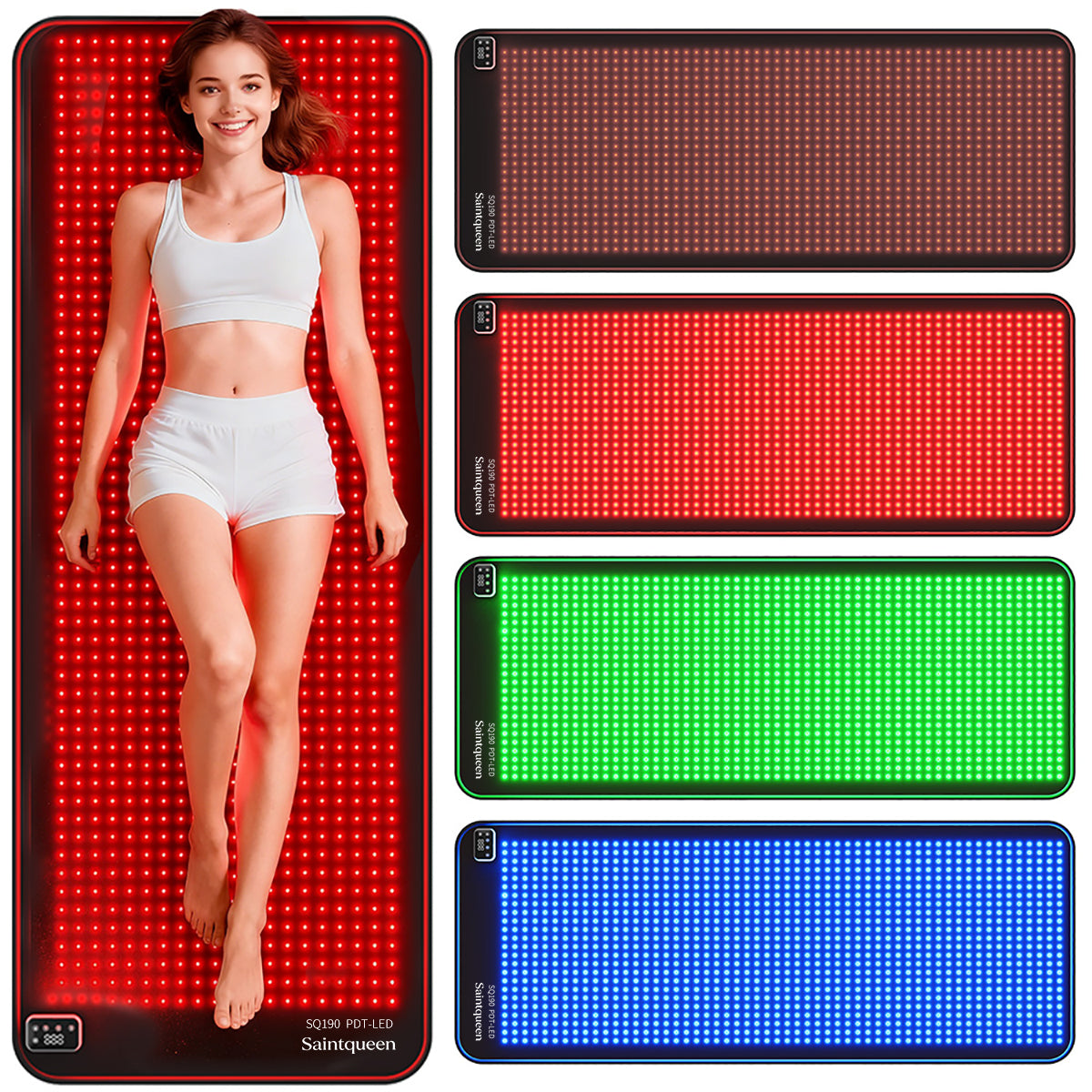 SQ190 1,344-LED Red, Green, Blue & Near-Infrared Light Therapy Mat Main image