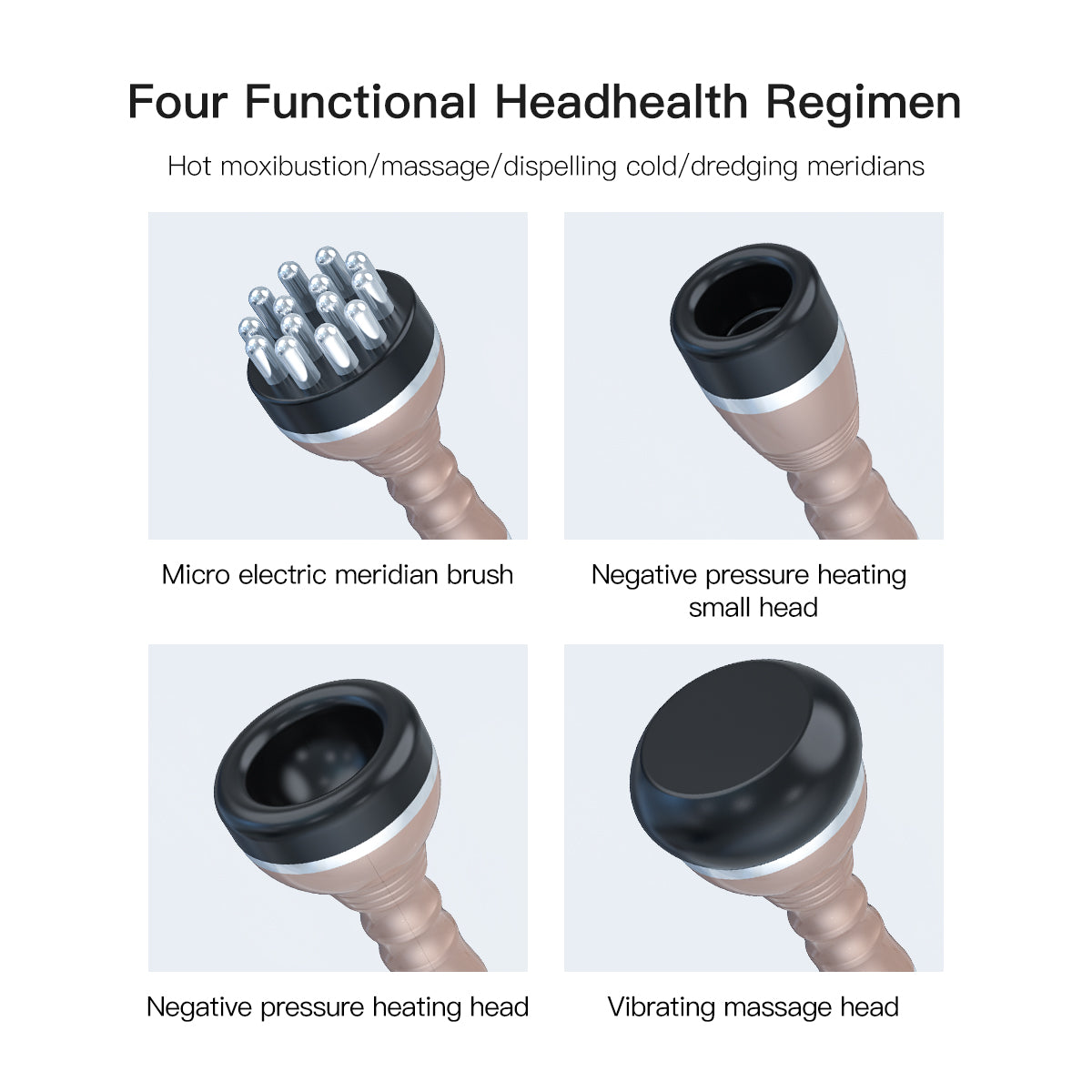 SQ68 Suction & Warming Body Massage Device with 4 Heads