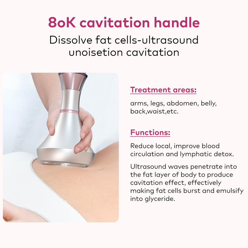 SQ54 Pro, 6in1 80K Cavitation Machine, Multifunctional RF Body Sculpting Lipo Laser Vacuum Massage Device for Body Shaping Skin Tightening Anti-Aging Facial Lifting