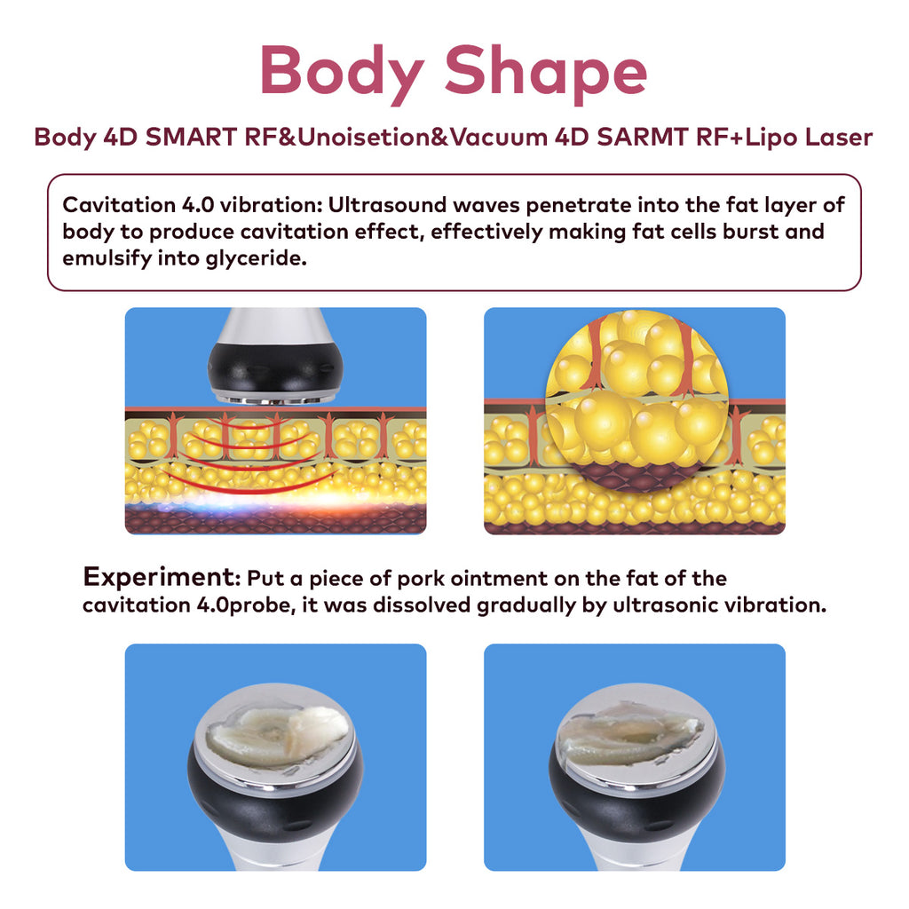 SQ16B Basic 4-in-1 40K Ultrasonic Cavitation & RF Machine