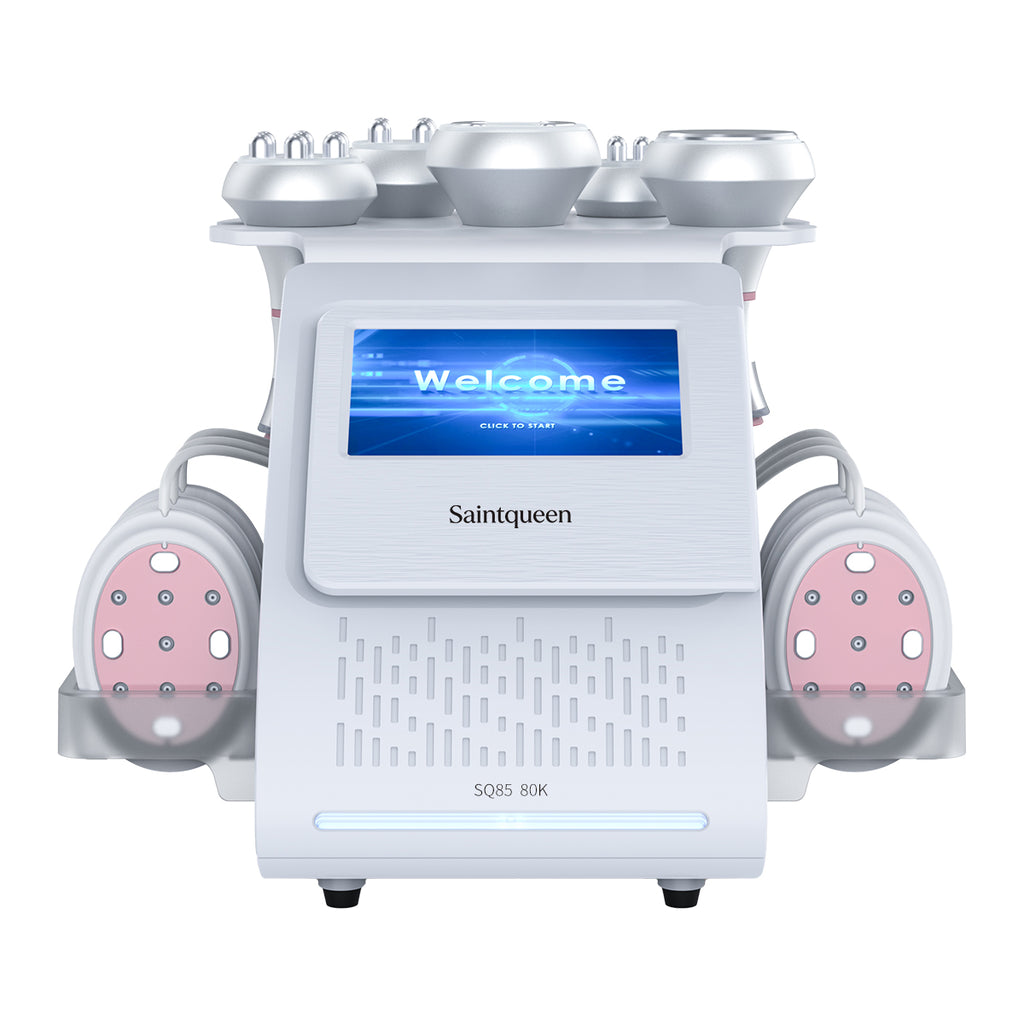 SQ85B Pro 6-in-1 80K Ultrasonic Cavitation & RF Machine with Laser + Microcurrent Pads