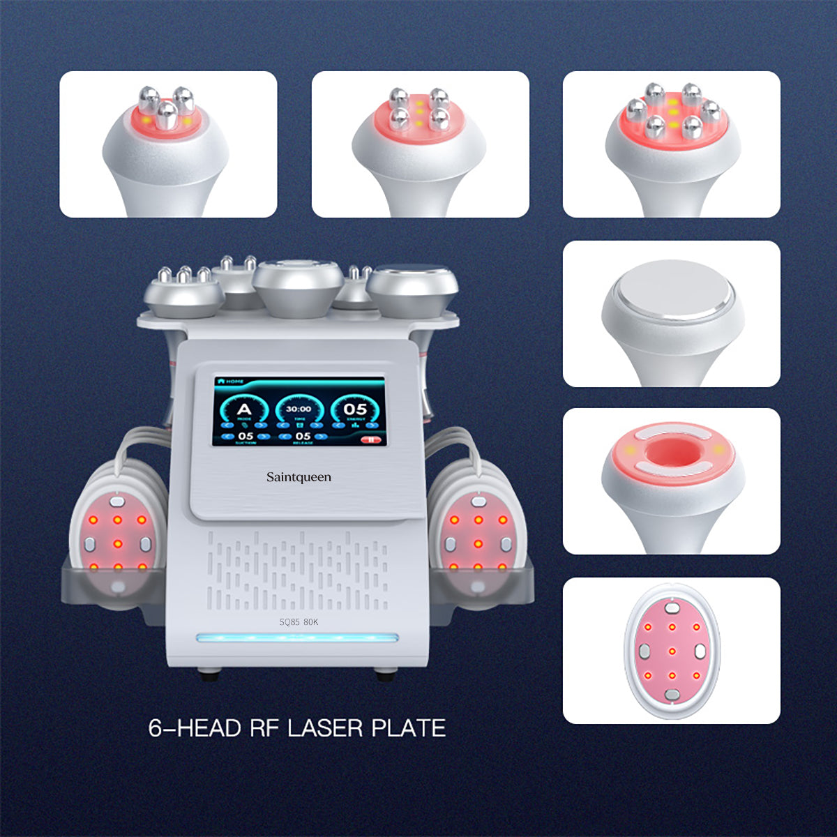SQ85B Pro 6-in-1 80K Ultrasonic Cavitation & RF Machine with Laser + Microcurrent Pads Secondary image