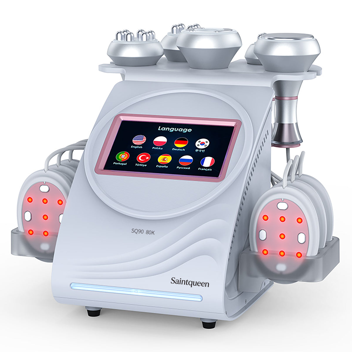 SQ90B Pro 6-in-1 80K Ultrasonic Cavitation & RF Machine with Laser + Microcurrent Pads Main image