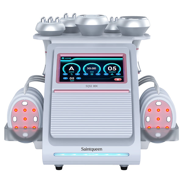 SQ92B Pro 6-in-1 80K Ultrasonic Cavitation & RF Machine with Laser + Microcurrent Pads