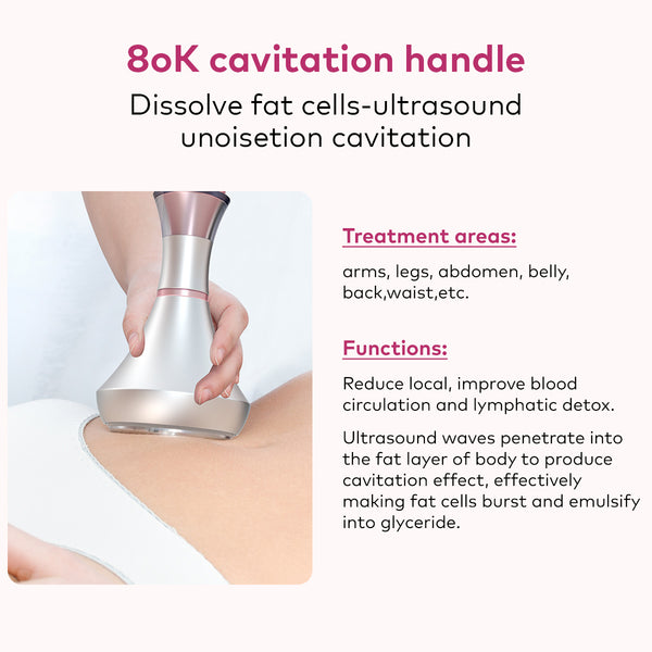 SQ95C Pro, 6in1 80K Cavitation Machine | Multi-Polar RF Vacuum Lipo Laser Body Sculpting Device, Face Lifting Skin Tightening Anti-Aging