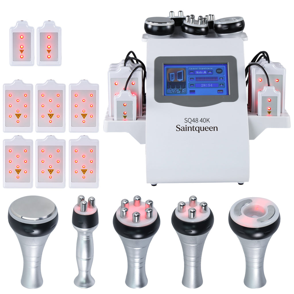 SQ48 Pro 6-in-1 40K Ultrasonic Cavitation & RF Machine with Laser Pads