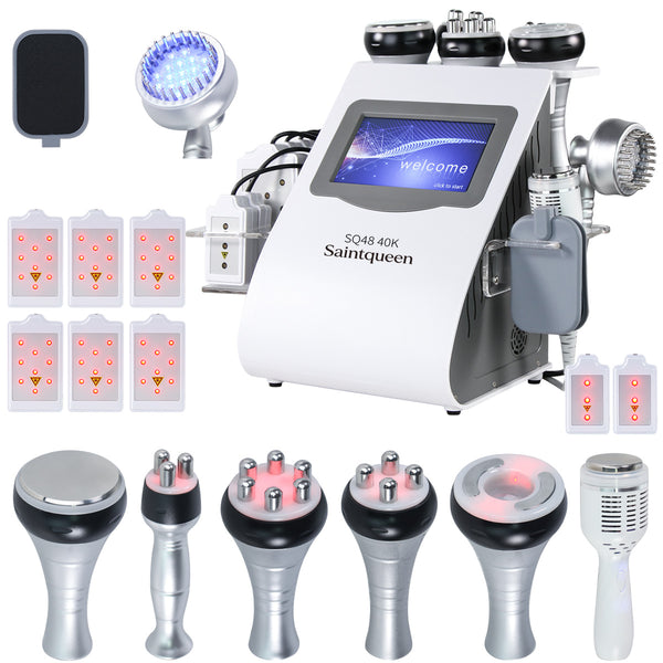 SQ48 Plus 9-in-1 40K Ultrasonic Cavitation & RF Machine with Laser Pads