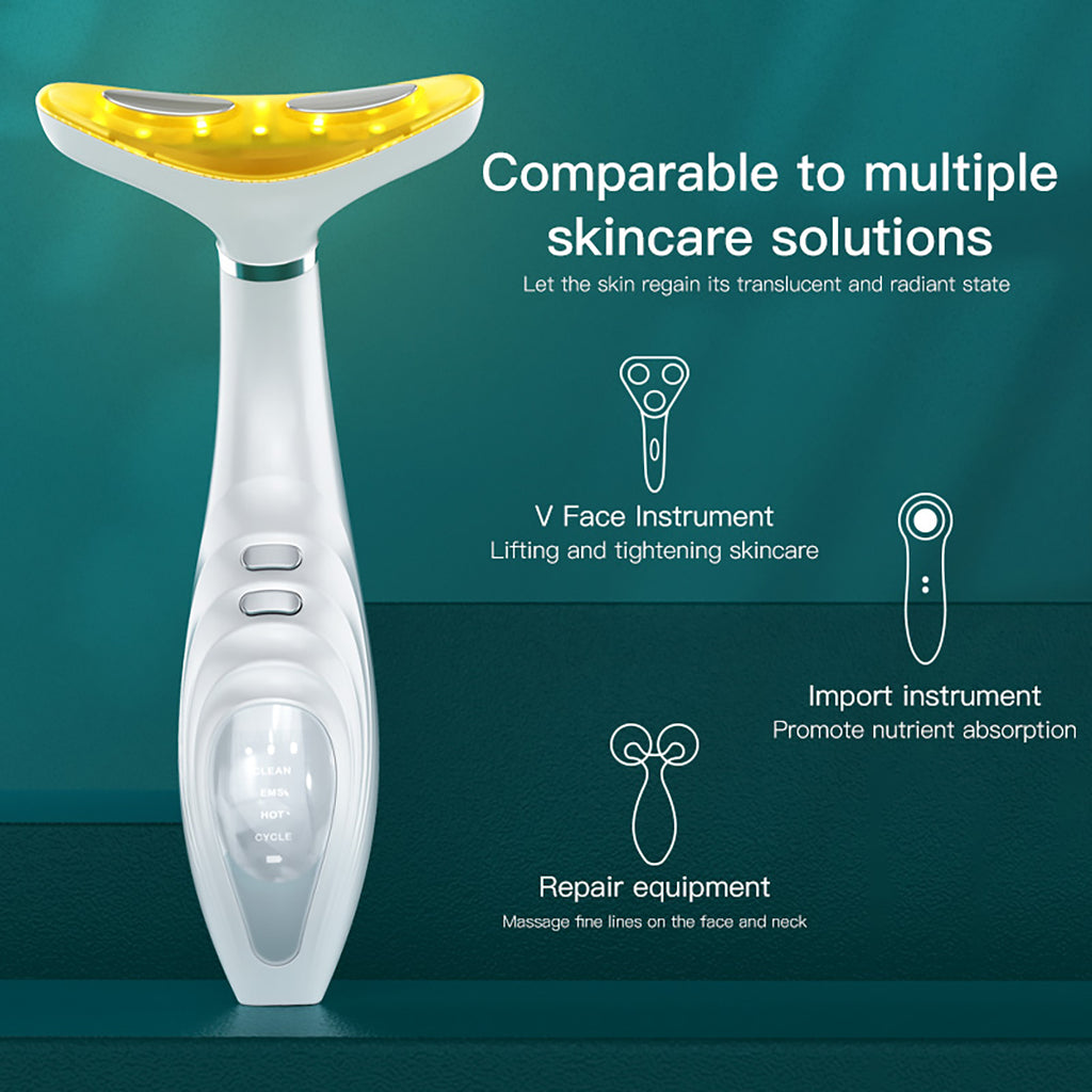 SQ106 EMS Neck & Face Beauty Device with LED Light
