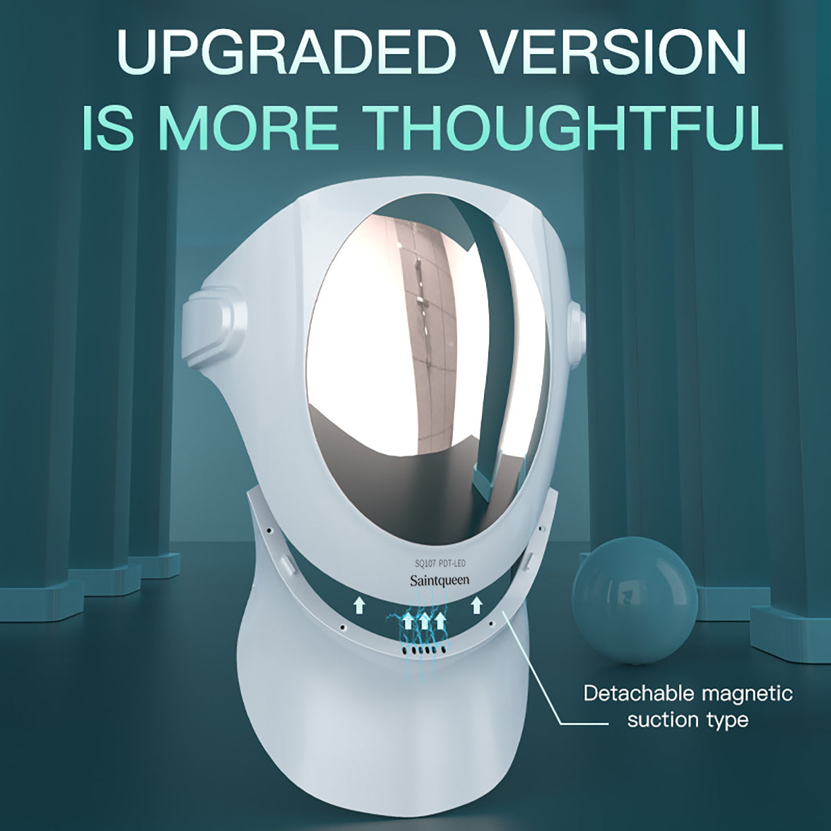SQ107 4-Color LED Light Therapy Face & Neck Mask with 153 LEDs Secondary image